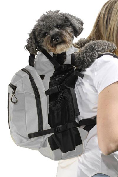 Air Plus Pet Backpack Carrier - Light Gray - Pets Up to 40 lbs