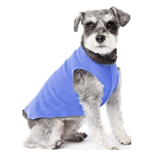 Gold Paw Stretch Fleece - Cornflower Blue