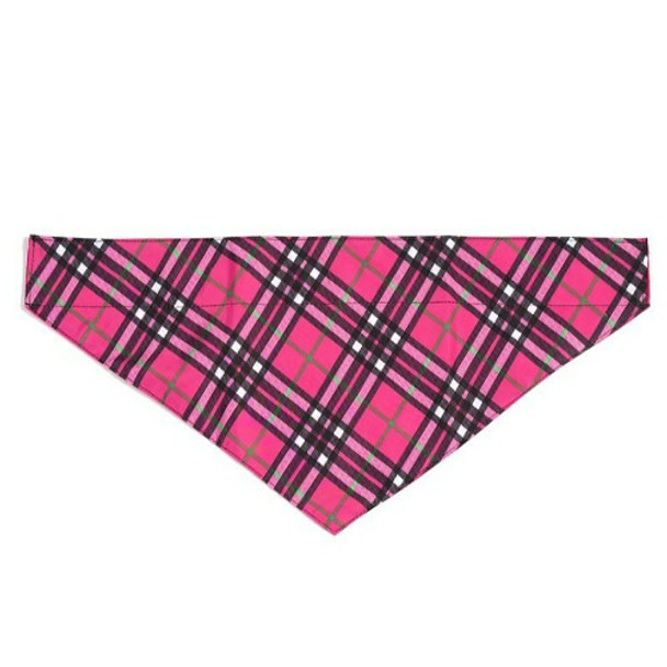 Bias Plaid Pink Pet Dog Collar Bandana