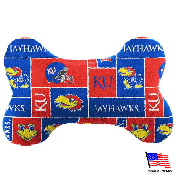 Kansas Jayhawks Plush Bone Toy