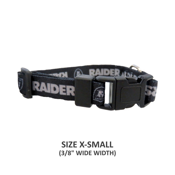 Oakland Raiders Pet Nylon Collar - Small