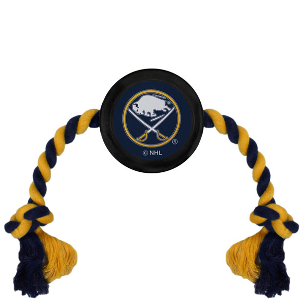 Buffalo Sabres Pet Hockey Puck Rope Toy