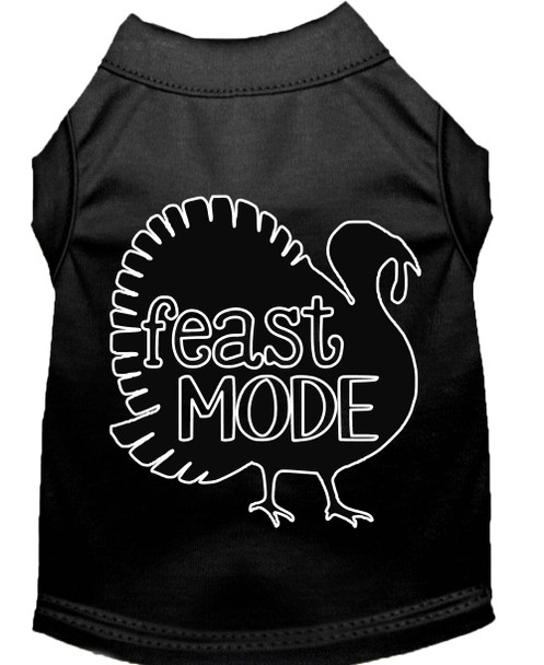 Feast Mode Screen Print Dog Shirt Black