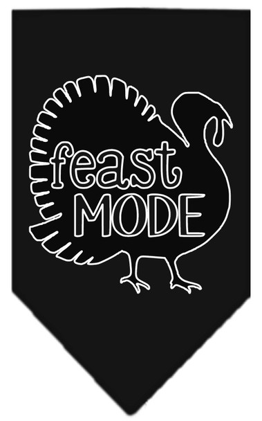 Feast Mode Screen Print Dog Bandana - Black