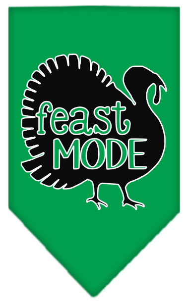 Feast Mode Screen Print Dog Bandana - Emerald Green