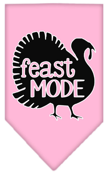 Feast Mode Screen Print Dog Bandana - Light Pink