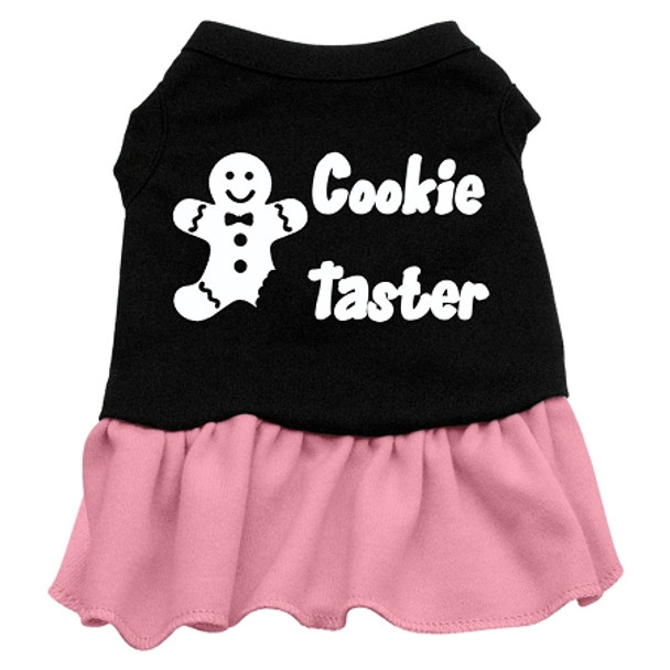 Cookie Taster Screen Print Dress - Black With Pink