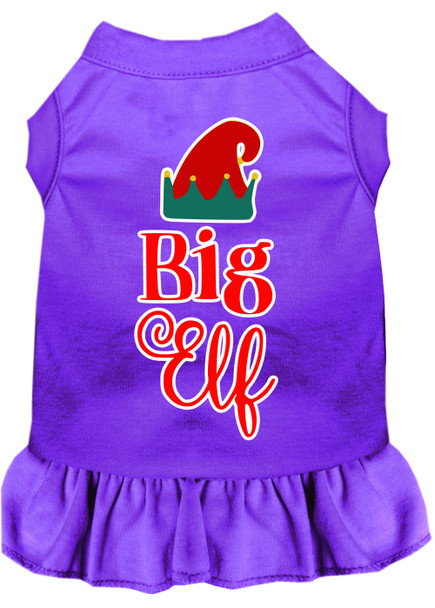 Big Elf Screen Print Dog Dress - Purple