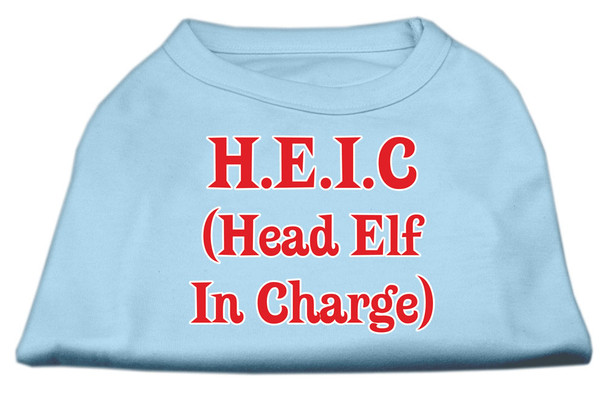Head Elf In Charge Screen Print Shirt - Baby Blue