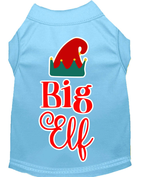 Big Elf Screen Print Dog Shirt - Baby Blue