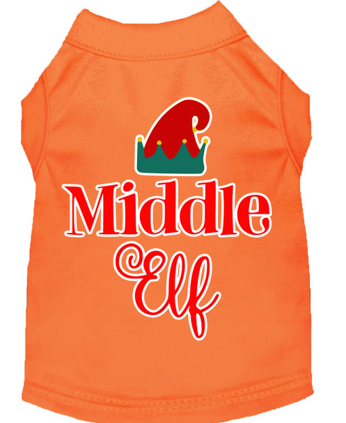 Middle Elf Screen Print Dog Shirt - Orange