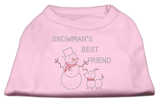 Snowman's Best Friend Rhinestone Shirt - Light Pink