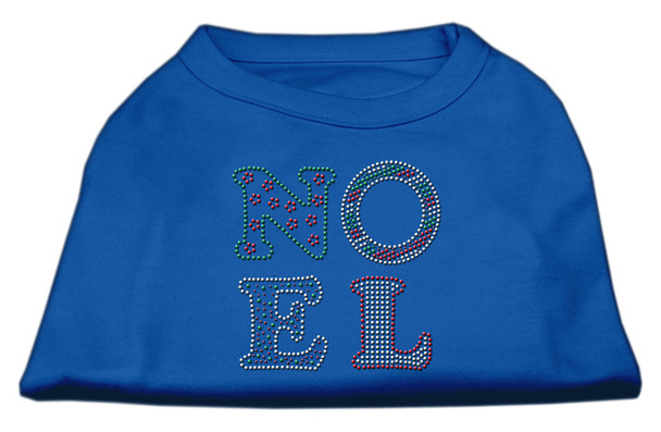 Noel Rhinestone Dog Shirt Blue