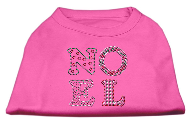 Noel Rhinestone Dog Shirt Bright Pink