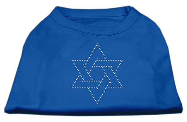 Star Of David Rhinestone Shirt - Blue