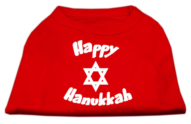 Happy Hanukkah Screen Print Shirt - Red