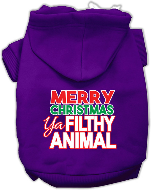 Ya Filthy Animal Screen Print Pet Hoodie - Purple