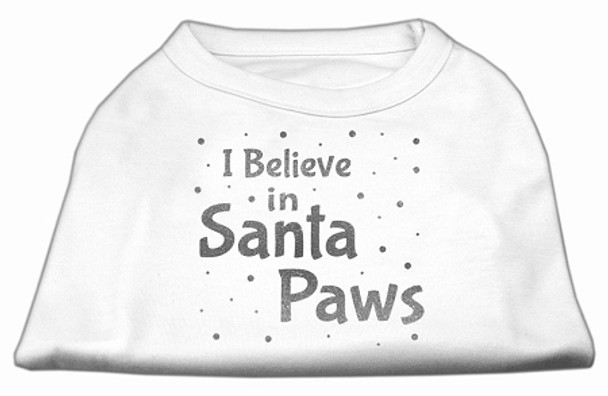 Screenprint Santa Paws Pet Shirt - White