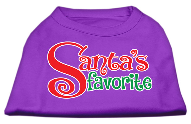Santas Favorite Screen Print Pet Shirt - Purple