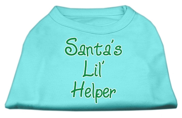 Santa's Lil' Helper Screen Print Shirt - Aqua