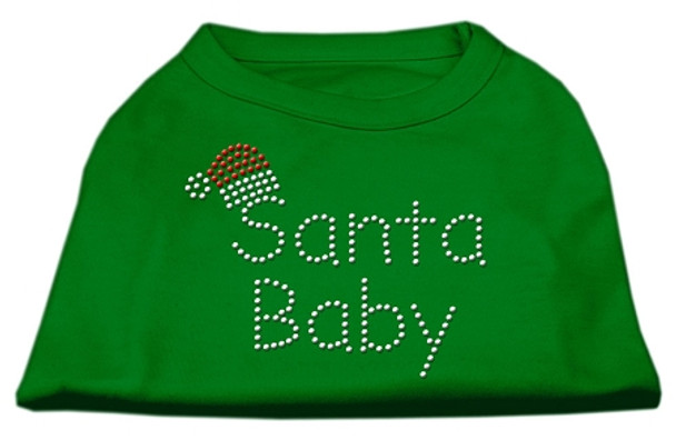 Santa Baby Rhinestone Shirts - Emerald Green