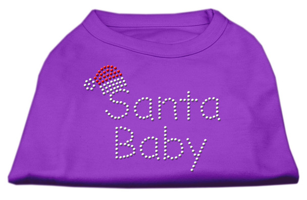 Santa Baby Rhinestone Shirts - Purple