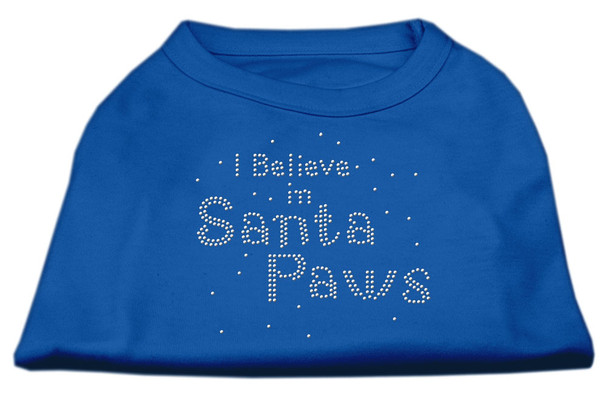 I Believe In Santa Paws Shirt - Blue