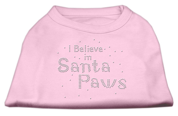 I Believe In Santa Paws Shirt - Light Pink