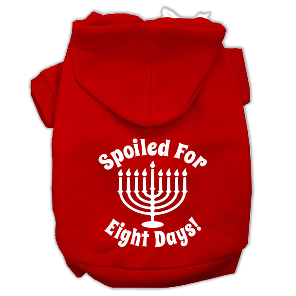 Spoiled for 8 Days Screen Print Pet Hoodies - Red