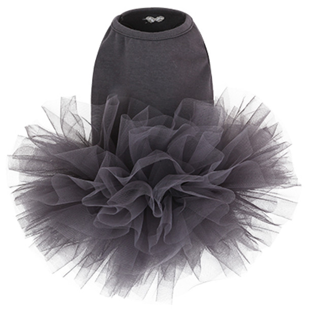 Puppy Angel Tutu Dog Dress - Dark Gray