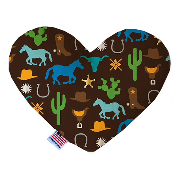 Western Fun Bone or Heart Dog Toy, More Sizes