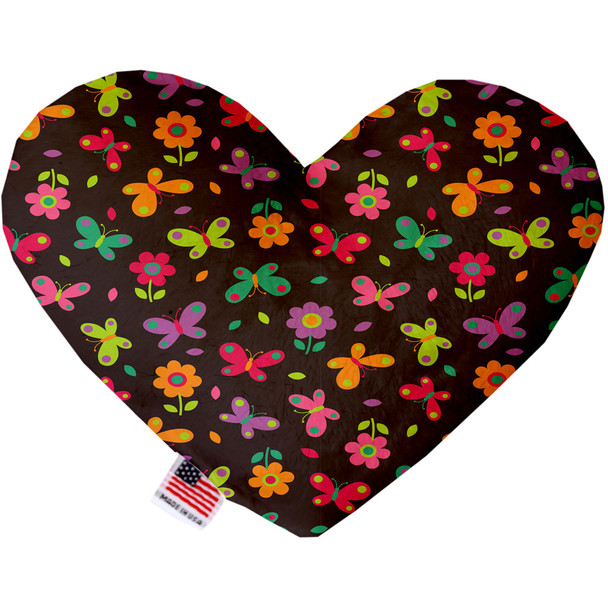 Butterflies In Brown Heart Dog Toy, 2 Sizes