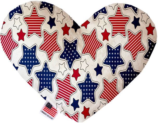 Patriotic Stars Heart Dog Toy, 2 Sizes
