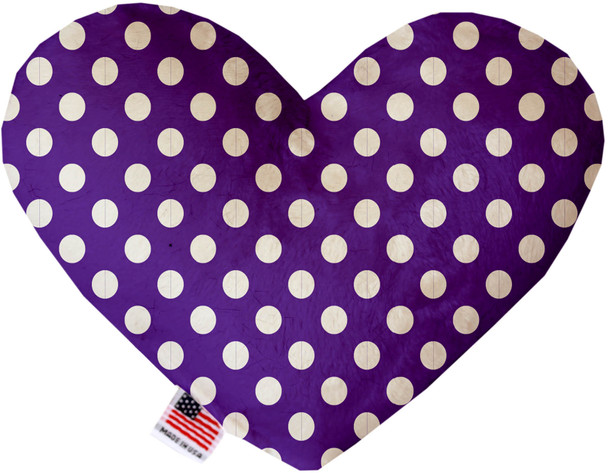 Royal Purple Swiss Dots Heart Dog Toy, 2 Sizes