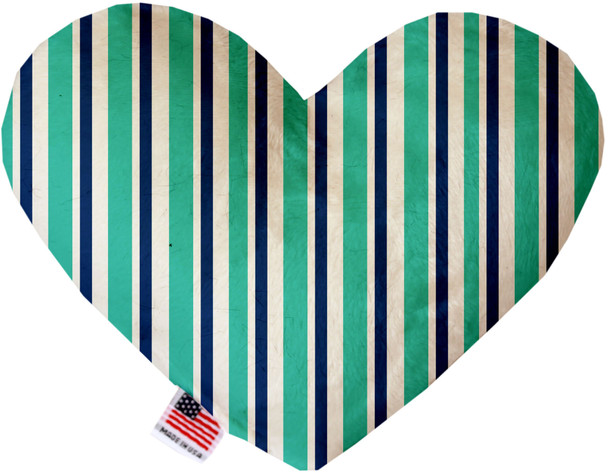 Aquatic Stripes Heart Dog Toy, 2 Sizes