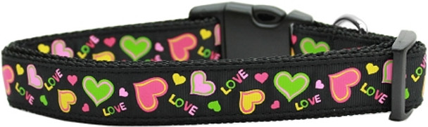 Neon Love Nylon Dog & Cat Collar