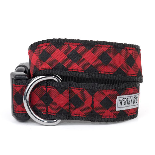 Bias Buffalo Plaid Pet Dog & Cat Collar & Optional Lead