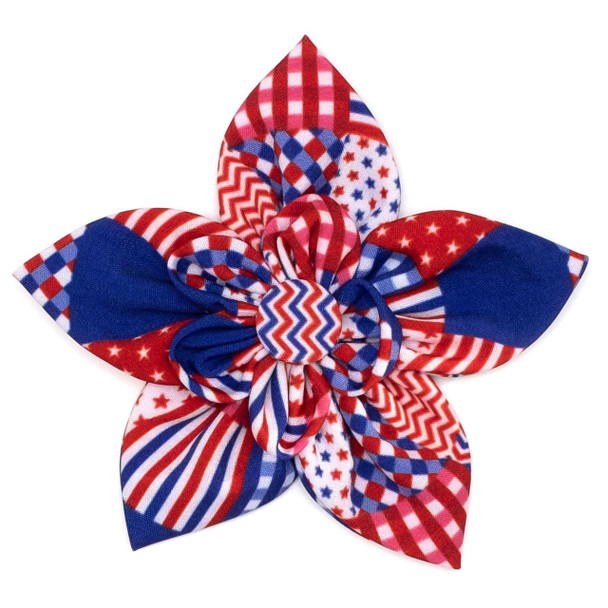 Worthy Dog Americana Pet Dog Collar Flower 