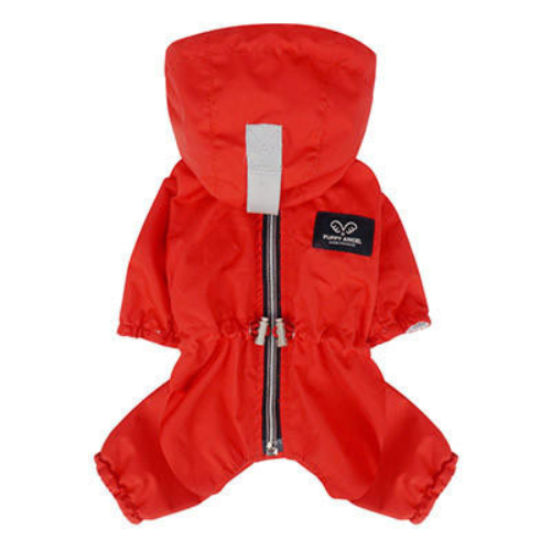 Magagio Dog Raincoat Overalls - Red
