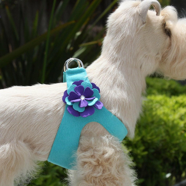 Susan Lanci Designs Violet Flowers Dog Step In Harness 