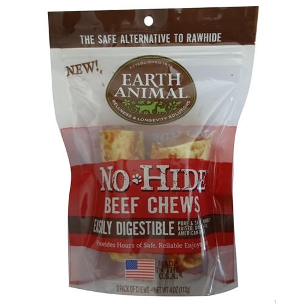  Earth Animal No Hide Beef Chews Dog Treats, 10 Pack 