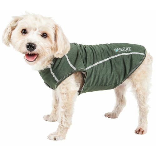 Racerbark 4-Way Stretch Performance Dog Tank - Olive Green