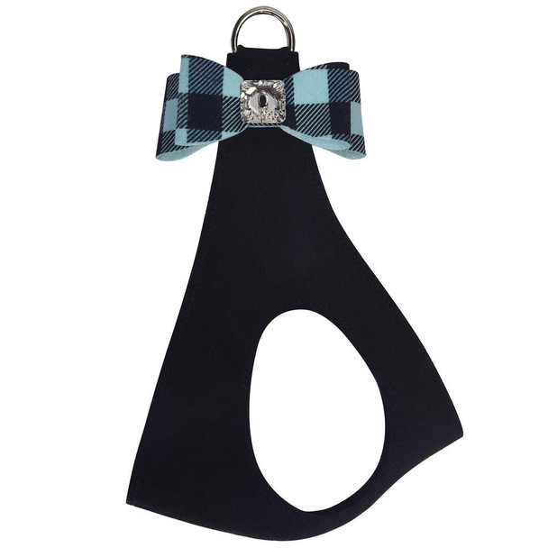Susan Lanci Tiffi Blue Gingham Big Bow Step In Harness - Custom