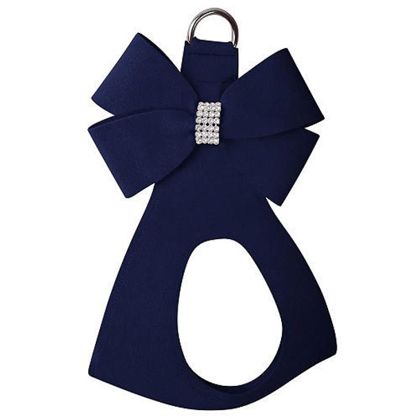 Susan Lanci Custom - Indigo Blue Nouveau Bow Dog Harness - Stardust or not 