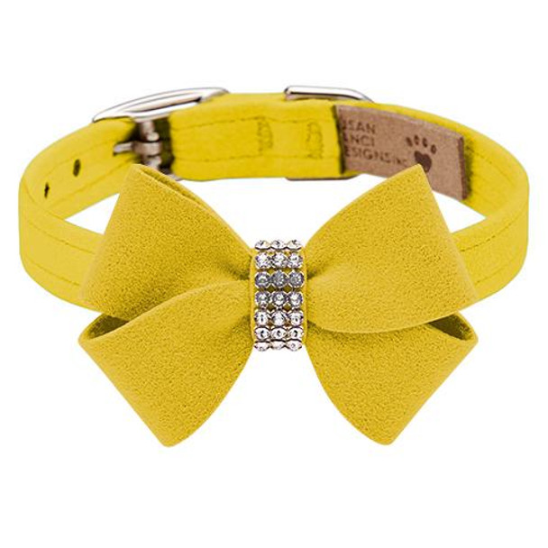 Susan Lanci Designs Custom - Sunshine Nouveau Bow Dog Collar - Add Giltmore or Stardust