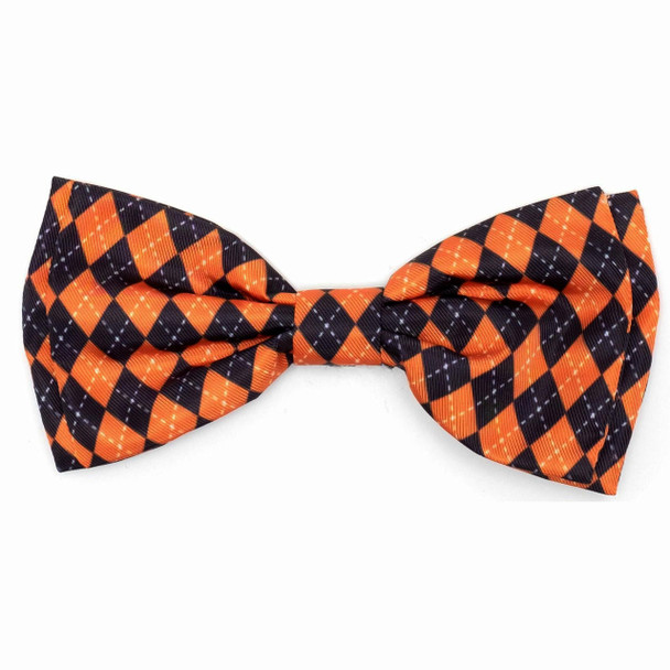 Worthy Dog Halloween Argyle Pet Dog Bow Tie