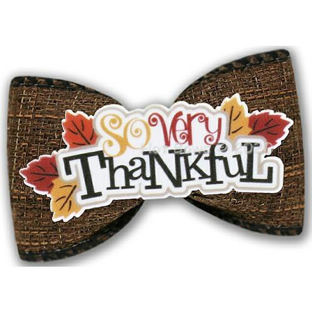 Hot Bows Very Thankful Dog Bow Barrette - Larger Dogs