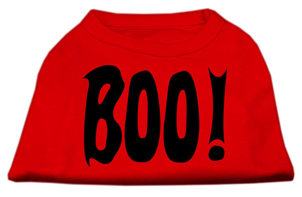 Mirage Pet Boo Screen Print Dog Shirts - Red