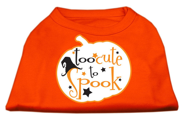 Mirage Pet Too Cute To Spook Screen Print Dog Shirt - Orange