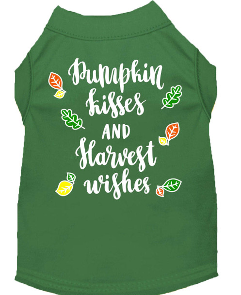 Mirage Pet Pumpkin Kisses Screen Print Dog Shirt - Green